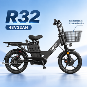 Bicicleta Eléctrica de Carga R32 18x2.5 con Neumáticos Antipinchazos, Batería de 48V32Ah, OEM ODM, Entrega Personalizada, Canasta Opcional - Product Image 1