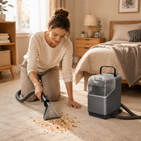 Aspirateur vapeur pour tapis le plus vendu, 1400W, aspiration 12KPa, chauffage en 30s, rayon de nettoyage de 6,5m pour usage domestique