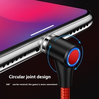 Kabel Data Magnetik Sudut Kanan 3A Pengisian Cepat 5A Android Micro USB Selubung TPE Kabel Transfer Satu-ke-Tiga untuk Komputer & Kamera