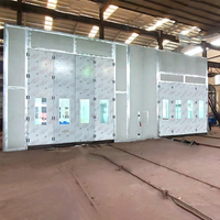 Cabine de peinture fermée certifiée CE avec ventilation complète, grande cabine pour la réparation automobile et la beauté des camions