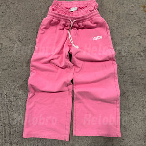 Survêtement de <span class=keywords><strong>jogging</strong></span> vierge personnalisé Survêtement surdimensionné Pantalon de survêtement à double taille Ensemble pantalon de survêtement et sweat à capuche pour femmes hommes - Product Image 3