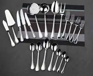 Inox couverts,20 Piece Stainless Steel Flatware,Heavy Weight Cutlery Eating Utensils,Forks Knives Spoon Mirror Polish Dinnerware