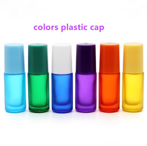 In magazzino, 5ml matte arcobaleno di colori rullo sulla bottiglia di vetro per profumo/olio essenziale - Product Image 3