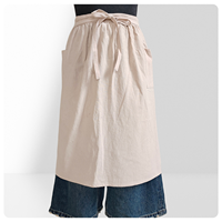 Tablier de travail mi-corps en coton et lin pour le nettoyage, le nail art, l'arrangement floral, la pâtisserie, pour hommes et femmes, Noël