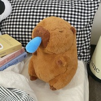 Peluche Adorable Ours et Capybara Super Doux avec Fonction Anti-Stress, Rempli de Coton PP, Idéal pour les Anniversaires