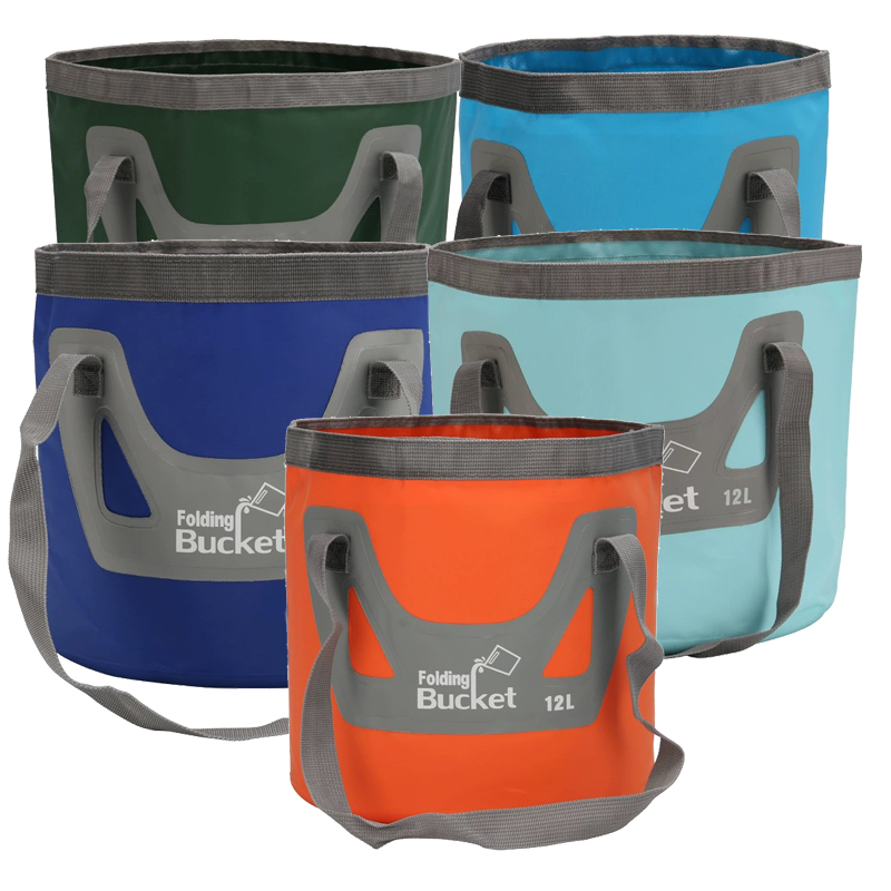 collapsible bucket fishing Craftend 10L 2.6 Gallon Cleaning Bucket Mop Bucket Folding Foldable Portable Small Plastic Water Supplies for Outdoor Garden Camping Car Wash Space Saving Grey Square : Automotive Made from waterproof and heat 3pcs Foldable Buckets, Portable Beach