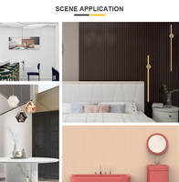 Melinco Design en bois 3d feuille murale cannelée intérieur Wpc fibre de bambou étanche ignifuge panneau mural Tv décoration murale