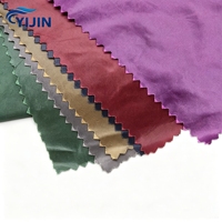 Tissu pour vêtements de filles en taffetas de nylon noir trilobal 20D 400T, bicolore, brillant, métallique, respirant, avec traitement Cire WR, imperméable aux plumes