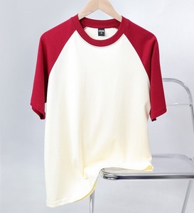T-<span class=keywords><strong>shirt</strong></span> Oversize en Coton Lourd 240 GSM à Manches Raglan et Contraste, Personnalisable avec Logo OEM, pour Hommes et Femmes, Vente en Gros, <span class=keywords><strong>Lot</strong></span> d'Été - Product Image 3