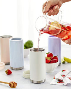 16oz Nouvelle Arrivée Blanc <span class=keywords><strong>Bière</strong></span> Slim 4 En 1 Canette Glacière Sublimation Canette Glacière 4 En 1 Avec 2 Couvercles - Product Image 6