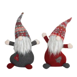 2023 Hot Sale Handmade Custom Garden Christmas Plush Gnome Figurine Xmas Gnome Decoration