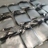Sacs givrés en plastique recyclés biodégradables transparents de mini taille avec le PVC de fermeture éclair pour le sac cosmétique d'emballage de cheveux de vêtements
