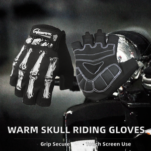 Vente directe d'usine, gants de moto à écran tactile, demi-doigts, chauds, antidérapants, pour le cyclisme, en matériau Spandex - Product Image 2
