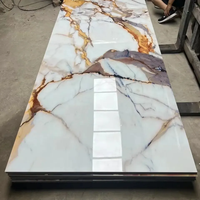 Panneau mural SPC, feuille de marbre PVC UV pour la décoration intérieure