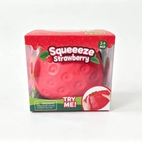 Produit transfrontalier très vendu sur TikTok : Jouet anti-stress en forme de fraise à récupération lente, emballage cadeau, pour les 14 ans et plus, en stock