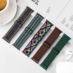 Correa de Reloj de Tela Suave para <span class=keywords><strong>Apple</strong></span> <span class=keywords><strong>Watch</strong></span> <span class=keywords><strong>Series</strong></span> 10 46mm 42mm <span class=keywords><strong>Series</strong></span> 9 8 <span class=keywords><strong>7</strong></span> 45mm 41mm, Correa Deportiva de Nailon para Mujer y <span class=keywords><strong>Hombre</strong></span> para Uso Diario - Product Image 1