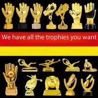 Trophée de gardien de but de football personnalisé, meilleur trophée de gardien de but, trophée gant d'or avec figurine en forme de gant