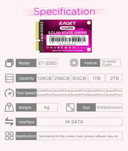 EAGET S350 <span class=keywords><strong>M</strong></span>-SATA Internal SSD 32GB 64GB 128GB 256GB 512GB 1TB 2TB Mini Setengah Ukuran untuk Notebook Pc Solid State Drive HDD - Product Image 6
