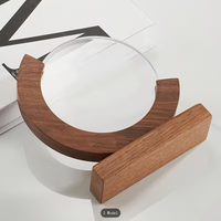 Cadre photo rond en cristal transparent personnalisé avec base en bois, idéal pour la Saint-Valentin, les anniversaires, les mariages et les photos de famille – Vente en gros