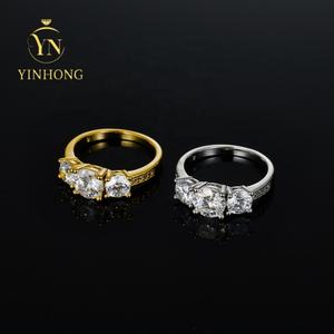 Grosir perhiasan Moissanite Lab berlian janji pertunangan pernikahan pengantin S925 cincin perak koleksi untuk wanita - Product Image 3