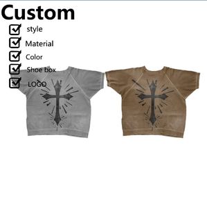 Camiseta Oversize Gráfica de Algodón Pesado Estilo Streetwear Personalizada de Alta Calidad con Lavado Ácido y Corte Boxy para Hombre - Product Image 3