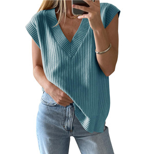 Tks 2026 Nuova Collezione Estiva Top Basic da Donna Casual Slim Tinta Unita - Product Image 4