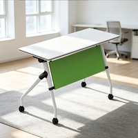 Bureau de réunion pliable moderne en mélamine pour bureau à domicile, école, atelier, salles de formation