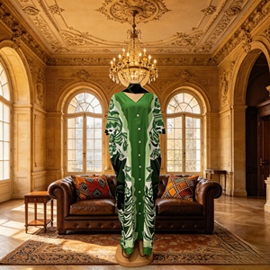 Robes Dashiki Africaines en Gros, Plusieurs Types, Imprimé Ankara, Kaftan Fluide, Coupe Ample Traditionnelle, Manches Longues, Boubou - Product Image 2