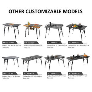<span class=keywords><strong>Table</strong></span> IGT en <span class=keywords><strong>aluminium</strong></span> réglable en hauteur portable Design moderne Sac de transport Meubles d'extérieur Pliage Pique-nique <span class=keywords><strong>Camping</strong></span> 4 places - Product Image 5