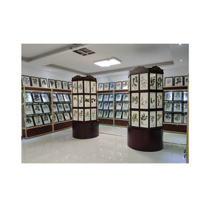Titanium alloy glass <b>display</b> <b>cases</b> for jewelry, cosmetics, and gifts; glass shelves for supermarkets. - Product Image 3