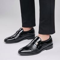 Sepatu Kulit PU Formal Pria Berkualitas Tinggi, Ringan dan Nyaman, Sepatu Loafer Peninggi untuk Pria