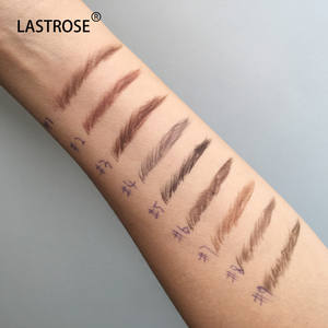 Rosa Augenbrauen stift Verpackung Private Label schlanker Augenbrauen stift 2 in 1 doppel köpfigen nackten Farben Brauens tift wasserdicht - Product Image 6