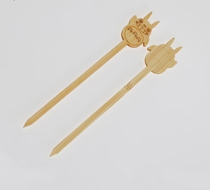 Decoración de animales, palillos de frutas de bambú personalizados, pinchos, palitos de hamburguesa de grado alimenticio, palillos de cóctel desechables ecológicos - Product Image 2