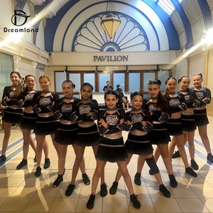 Jupe <span class=keywords><strong>de</strong></span> pom-pom girl à sublimation <span class=keywords><strong>de</strong></span> haute qualité <span class=keywords><strong>de</strong></span> conception gratuite OEM Costumes <span class=keywords><strong>de</strong></span> <span class=keywords><strong>danse</strong></span> personnalisés avec strass - Product Image 4