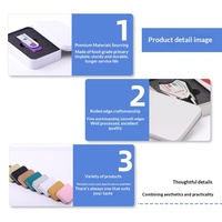 Boîte d'emballage personnalisable en fer blanc pour clé USB numérique, idéale pour cadeaux, artisanat, écussons scolaires, badges, ouverture carrée pour fixation sur ongles
