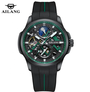 Nuovissimo Orologio Meccanico Scheletrato Sportivo e Alla Moda Ailang per Uomo con Fase Lunare Impermeabile 3ATM Personalizzabile Automatico OEM - Product Image 1