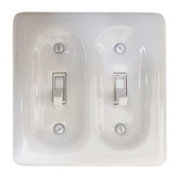 Interruptor de Pared de Palanca Doble de Cerámica Estilo Vintage para Puerta/Hall, Hecho a Medida para Uso Doméstico, Origen Fuzhou