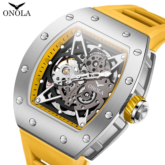 Onola 3838 New Brand Mens Sports Waterproof Man Mechanical Watches Cool Fashion Chronograph Luxury Wristwatches for Men Relojes