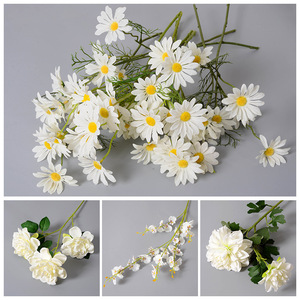 Fleurs artificielles de haute qualité à toucher réel, très demandées, pour centre de table de fête, décoration de mariage et de maison, blanches - Product Image 4