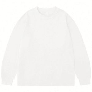 Sweat-shirt pour homme en coton tricoté, col rond, manches longues, couleur unie, logo personnalisé, qualité supérieure, vente en gros - Product Image 3