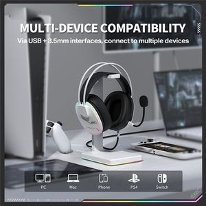 ONIKUMA X91 game headset, wired earphone, RGB LED light effect with microphone, suitable for <b>PC</b>/PS5/games - Product Image 5