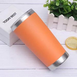 20oz 304 Powder Coated Car Tumbler <b>Double</b> <b>Wall</b> Insulated Coffee Cup Hot Cold Thermal Mug Portable Travel Beer Tumbler - Product Image 3
