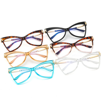 Lentes con Armazón de Plástico, Gafas de Diseño Estilo Ojo de Gato, Gafas de Sol, Armazones Ópticos, Modelos de Armazones de Gafas para Mujer
