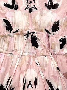 Abito da donna rosa Blush con stampa floreale a maniche lunghe e vita stretta <span class=keywords><strong>abbigliamento</strong></span> stile Casual <span class=keywords><strong>Boho</strong></span> <span class=keywords><strong>Chic</strong></span> per la primavera autunno inverno - Product Image 5