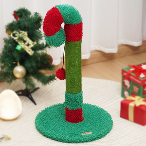 Christmas Sisal Lollipop <b>Cat</b> <b>Scratch</b> <b>Post</b> Vertical Claw Sharpening Pads with Non-shedding Chips Spring Plush <b>Cat</b> Toys Pet - Product Image 2