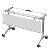 Table de formation pliable moderne en métal avec roulettes, empilable et emboîtable, garantie 5 ans pour salles de classe et formations professionnelles