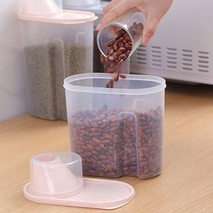 Kitchen Sealed Grain Containers With Measuring Cup Dust Moisture Proof Dry Food <b>Storage</b> <b>Boxes</b> for Pantry Use - Product Image 4