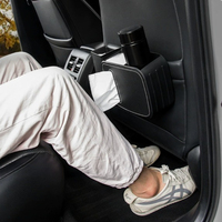Boîte de rangement universelle pour siège auto, boîte à mouchoirs multifonctionnelle, poubelle portable anti-salissure et anti-coup de pied, accessoires intérieurs de voiture