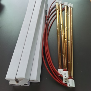 Nhà sản xuất mua 20pcs <span class=keywords><strong>235V</strong></span> 1000W 355mm đầy đủ vàng tráng <span class=keywords><strong>IR</strong></span> Emitter xe sơn chữa Ống thạch anh hồng ngoại Halogen nóng đèn - Product Image 6