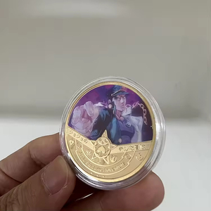 Monete d'oro all'ingrosso in metallo con personaggi <span class=keywords><strong>anime</strong></span> giapponesi divertenti, 10 tipi, grandi, semplici, placcate oro, a tema <span class=keywords><strong>anime</strong></span> <span class=keywords><strong>JOJO</strong></span>, in vendita - Product Image 6